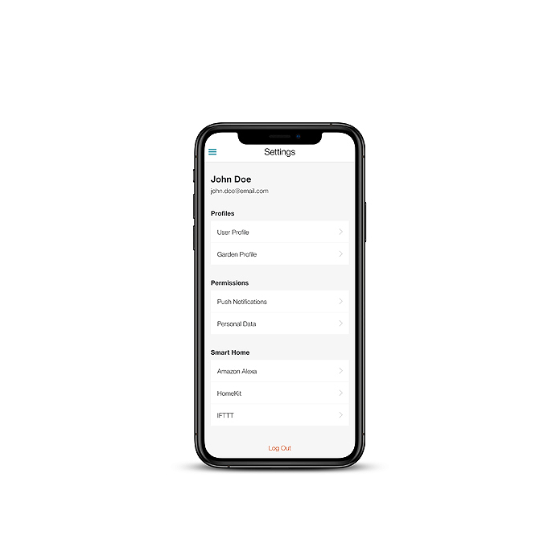 A smartphone displaying the Smart Home settings